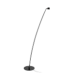 Торшер с изогнутой черной металлической стойкой и цилиндрическим плафоном Davide Groppi варинант исполнения - 8 | Loft Concept в Саратове
