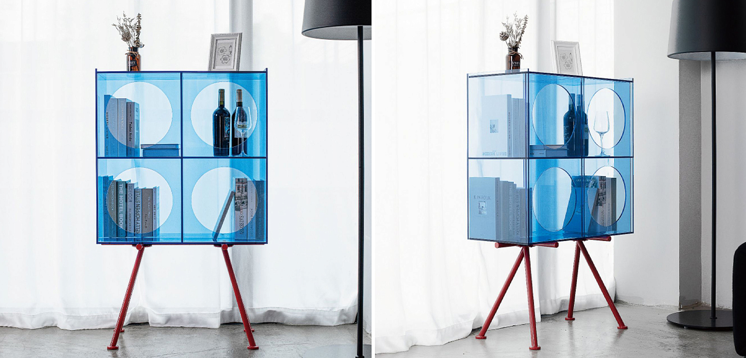 Синий буфет из акрила Blue Acrylic Cupboard Синий буфет из акрила Blue Acrylic Cupboard - Loft-Concept в Саратове