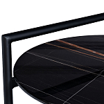 Стол журнальный круглый черный с полкой Inherence варинант исполнения - 2 | Loft Concept в Саратове