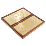 Нарды настольные из натурального камня лазурит и долерит Backgammon from Stone варинант исполнения - 7 | Loft Concept в Саратове