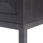 Тумба черная из дерева двухдверная Geometric Double Door Nightstand варинант исполнения - 3 | Loft Concept в Саратове