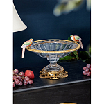 Чаша стеклянная с фигурками разноцветных попугаев на ободке 41 Eden Garden варинант исполнения - 2 | Loft Concept в Саратове