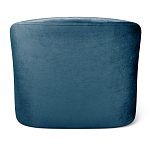 Стул с мягкой синей обивкой из велюра и подъемно-поворотным механизмом на белых колесиках Harper Blue and White варинант исполнения - 3 | Loft Concept в Саратове