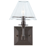 Бра с прозрачным стеклянным абажуром в форме конуса Bartolomeo Bronze варинант исполнения - 2 | Loft Concept в Саратове