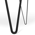 Стол журнальный с круглой столешницей из стекла на 3-х черных ножках Beige Marble варинант исполнения - 6 | Loft Concept в Саратове