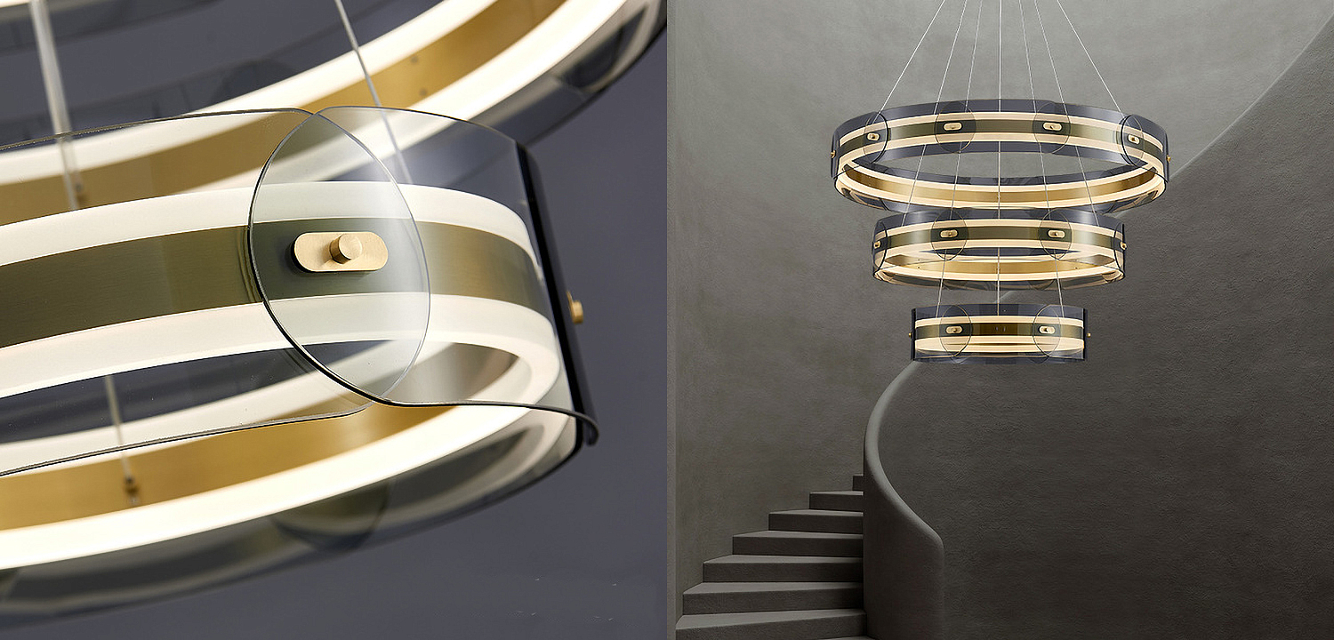 Люстра Gold 3 ring horizontal chandelier Люстра Gold 3 ring horizontal chandelier - Loft-Concept в Саратове