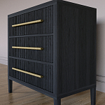 Комод Primo с 3 выдвижными ящиками Черный дуб варинант исполнения - 2 | Loft Concept в Саратове