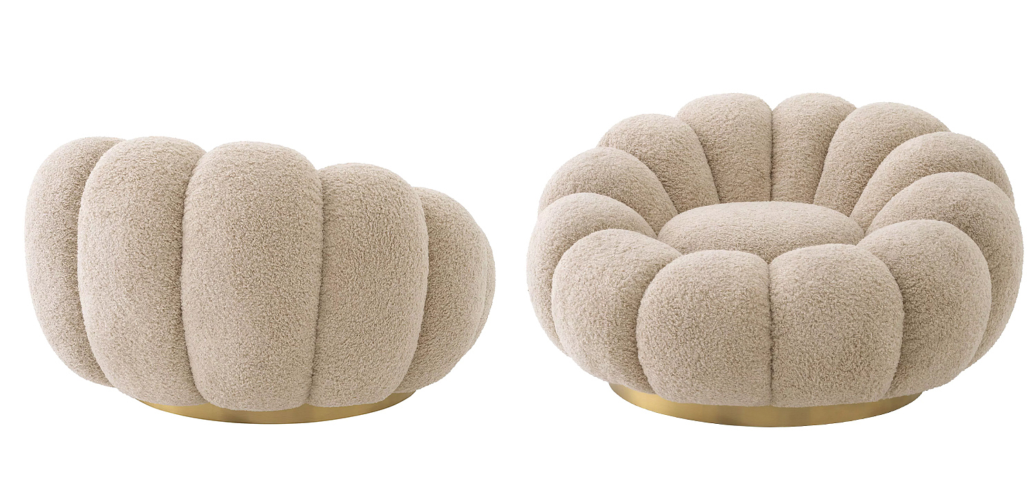 Кресло Eichholtz Swivel Chair Mello Canberra Sand Кресло Eichholtz Swivel Chair Mello Canberra Sand - Loft-Concept в Саратове