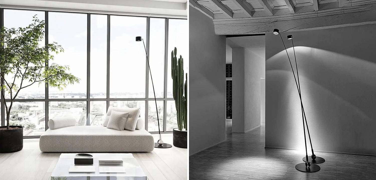 Торшер DAVIDE GROPPI Sampei 1831 Black Торшер DAVIDE GROPPI Sampei 1831 Black - Loft-Concept в Саратове
