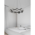 Люстра подвесная светодиодная в форме кольца Gray Ring Chandelier варинант исполнения - 1 | Loft Concept в Саратове