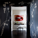 Обои ручная роспись Bamboo Special Colourway on Pitch dyed silk варинант исполнения - 1 | Loft Concept в Саратове