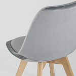 Стул с мягким велюровым сиденьем Arvika Grey варинант исполнения - 6 | Loft Concept в Саратове