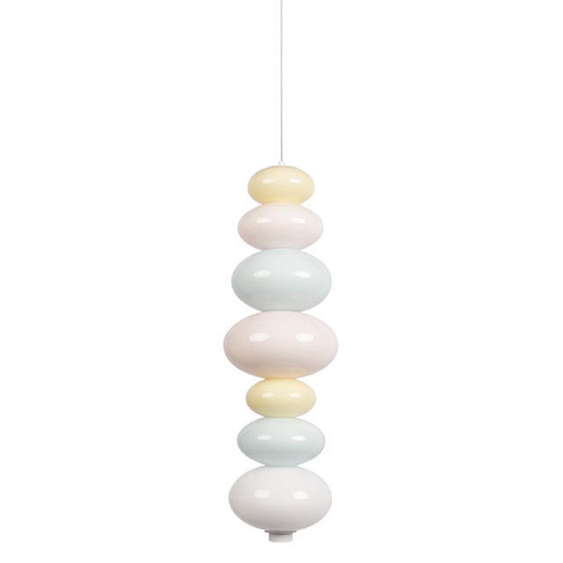 Подвесной светильник светодиодный из стеклянных сфер в пастельных тонах Pastel Lunaria Aura Голубой пастельный Розовый пастельный Желтый Мульти Подвесной светильник светодиодный из стеклянных сфер в пастельных тонах Pastel Lunaria Aura Голубой пастельный Розовый пастельный Желтый Мульти в Саратове | Loft Concept