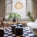 Дизайнерский журнальный стол чёрный изогнутой формы Alefy варинант исполнения - 2 | Loft Concept в Саратове