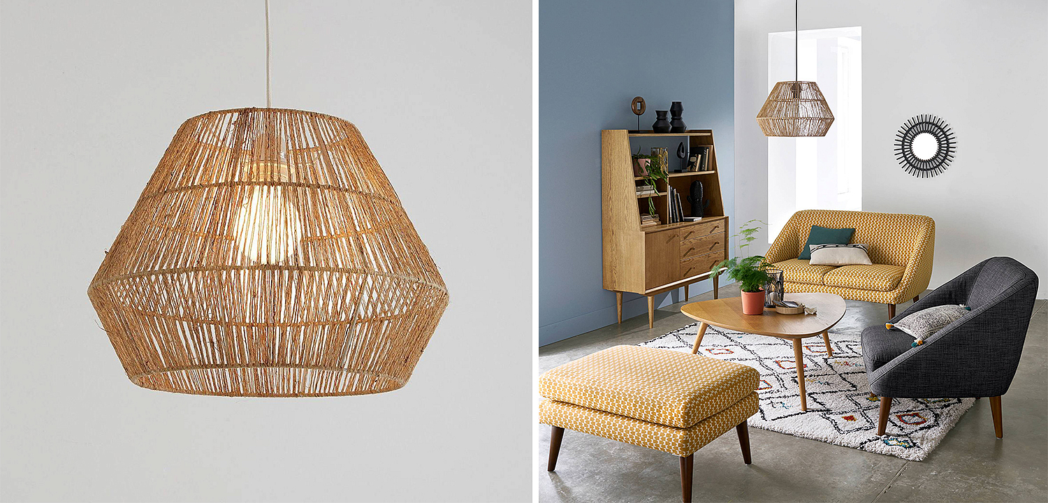 Подвесной светильник Signe Wicker Hemp Beige Подвесной светильник Signe Wicker Hemp Beige - Loft-Concept в Саратове