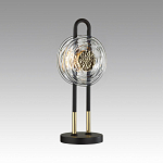 Настольная лампа с черным основанием и золотистым декором Bruno варинант исполнения - 3 | Loft Concept в Саратове