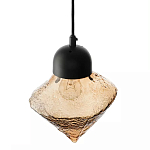 Подвесной светильник с янтарным рельефным плафоном Lamp with Frozen Glass Effect варинант исполнения - 3 | Loft Concept в Саратове