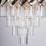 Люстра многоярусная с переплетенными металлическими элементами черного и золотого цвета и прозрачными хрустальными подвесками Empire Chandelier Crystal варинант исполнения - 8 | Loft Concept в Саратове