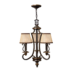 Люстра бронзового цвета с бежевыми абажурами из органзы в классическом стиле Hinkley варинант исполнения - 14 | Loft Concept в Саратове