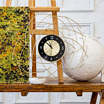 Часы настенные из металла с чёрным циферблатом Current Time варинант исполнения - 4 | Loft Concept в Саратове