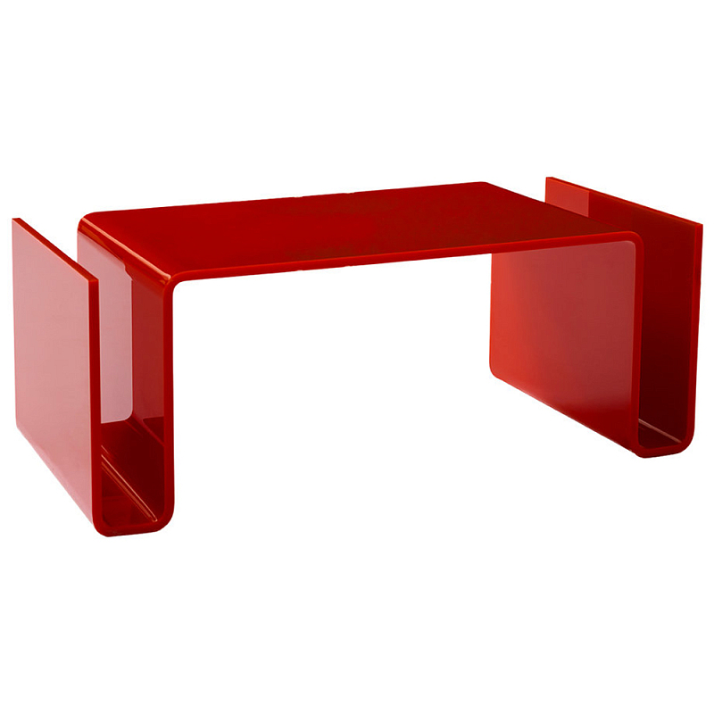 Дизайнерский кофейный стол Poltronova T01 Red Coffee Table Красный Дизайнерский кофейный стол Poltronova T01 Red Coffee Table Красный в Саратове | Loft Concept