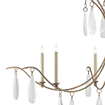 Люстра с прозрачными каплевидными подвесками Elegant Thin Chandelier варинант исполнения - 1 | Loft Concept в Саратове