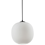 Подвесной светильник со стеклянным рельефным плафоном белый Perforated Glass 25 варинант исполнения - 1 | Loft Concept в Саратове