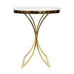 Кофейный столик на подстолье золотого цвета Noelle варинант исполнения - 2 | Loft Concept в Саратове