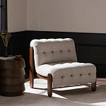 Кресло с деревянным каркасом и обивкой из ткани букле Medieval Furniture варинант исполнения - 2 | Loft Concept в Саратове