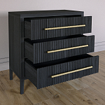 Комод Primo с 3 выдвижными ящиками Черный дуб варинант исполнения - 5 | Loft Concept в Саратове