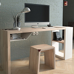 Письменный стол прямоугольный с полочкой под столешницей EcoComb варинант исполнения - 2 | Loft Concept в Саратове