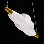 Люстра горизонтальная с волнистым белым плафоном Golden Swirl варинант исполнения - 8 | Loft Concept в Саратове