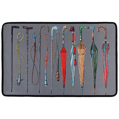 Ковер Umbrellas And Canes Fornasetti Rug gray