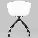 Офисное кресло из пластика с мягким сиденьем Eggshell Black варинант исполнения - 5 | Loft Concept в Саратове