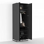 Двухдверный шкаф цвета графит Strict Lines варинант исполнения - 3 | Loft Concept в Саратове