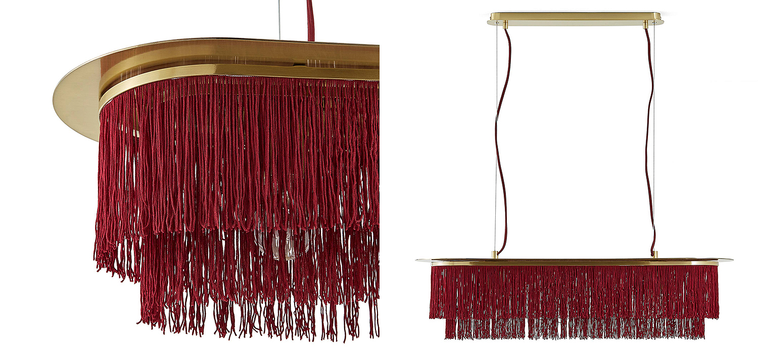 Люстра Houtique Linear Chandelier Burgundy Люстра Houtique Linear Chandelier Burgundy - Loft-Concept в Саратове