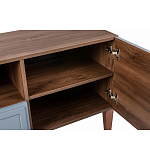 ТВ-тумба серая из массива бука с 2-мя дверками и ящиком Wenge Light варинант исполнения - 5 | Loft Concept в Саратове