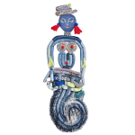 Кукла из одежды и павлопосадских платков Rusalka Blue Jeans варинант исполнения - 1 | Loft Concept в Саратове