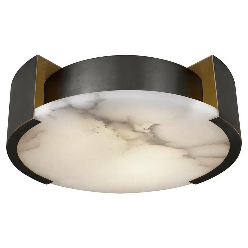 Потолочный светильник Melange Flush Mount Lamp black Черный Белый Мрамор Bianco Потолочный светильник Melange Flush Mount Lamp black Черный Белый Мрамор Bianco в Саратове | Loft Concept