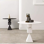 Дизайнерский журнальный стол белый в форме геометрических фигур Cydogic варинант исполнения - 3 | Loft Concept в Саратове