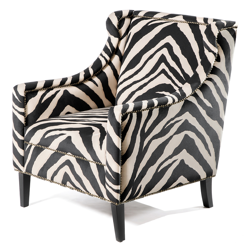 Кресло Chair Jenner Zebra Черно-белый Черный Кресло Chair Jenner Zebra Черно-белый Черный в Саратове | Loft Concept