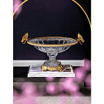 Чаша из прозрачного стекла с бронзовым ободком и фигурками бабочек Eden Garden варинант исполнения - 2 | Loft Concept в Саратове