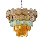 Люстра конусовидная с каскадом из разноцветных круглых подвесов Key Lustar варинант исполнения - 2 | Loft Concept в Саратове