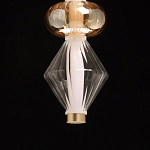 Подвесной светильник с вертикальной композицией из прозрачных и янтарных стеклянных шаров и ромбов Gabriel Scott Luna варинант исполнения - 18 | Loft Concept в Саратове