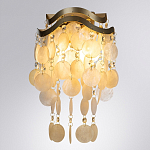 Бра с белыми перламутровыми подвесками и золотистыми волнистыми элементами SHELL варинант исполнения - 1 | Loft Concept в Саратове