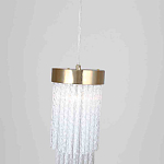 Подвесной светильник с прозрачными стеклянными подвесками и металлическим основанием Nembus варинант исполнения - 2 | Loft Concept в Саратове