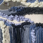 Современное ткачество гобелен в синих оттенках Blue Undine II варинант исполнения - 3 | Loft Concept в Саратове