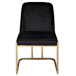 Стул обеденный велюровый черный с золотым каркасом Nobility варинант исполнения - 1 | Loft Concept в Саратове