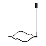 Подвесной светильник волнообразный изогнутый черного цвета 4000К Spiral Lighting варинант исполнения - 2 | Loft Concept в Саратове