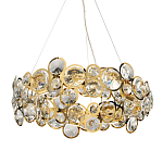 Люстра подвесная из золотых колец 57 см Golden Circles варинант исполнения - 1 | Loft Concept в Саратове